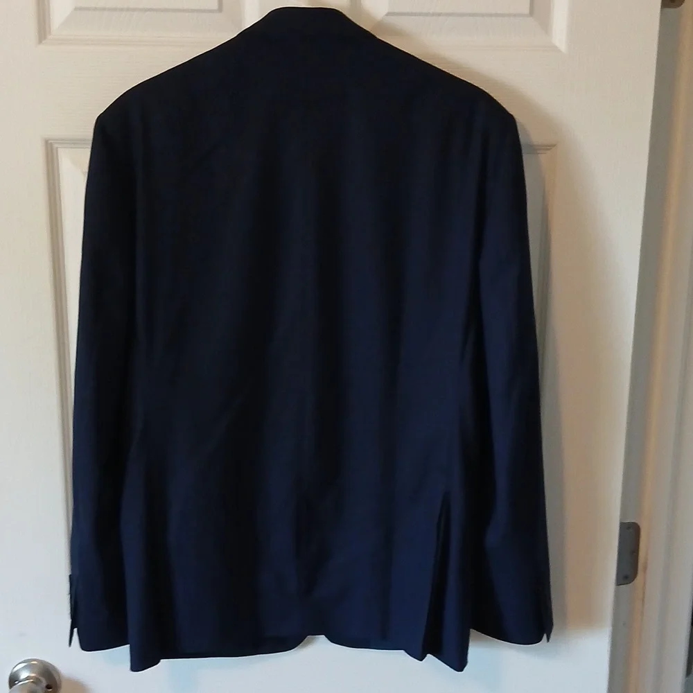 Nordstoms Tech-Smart Men's Navy Blazer, 2 Button, Single Breast Pocket, Size 40S - Picture 4 of 8